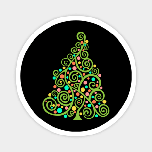 Doodle Christmas Tree-Light Green, Magnet